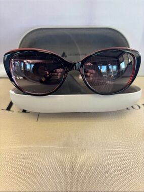 Liz Claiborne Black Sunglasses with Red Accents